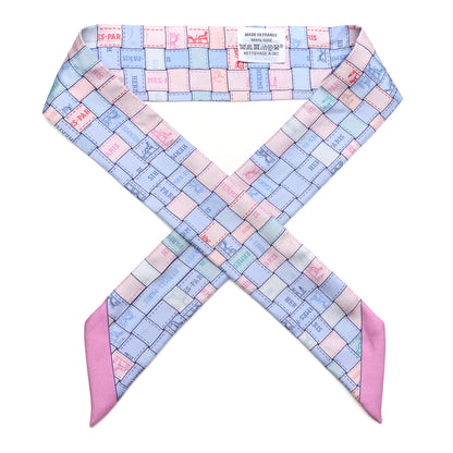 Hermes Silk Bolduc Au Carre Twilly Bleu Pale Rose Pale 1 of 5