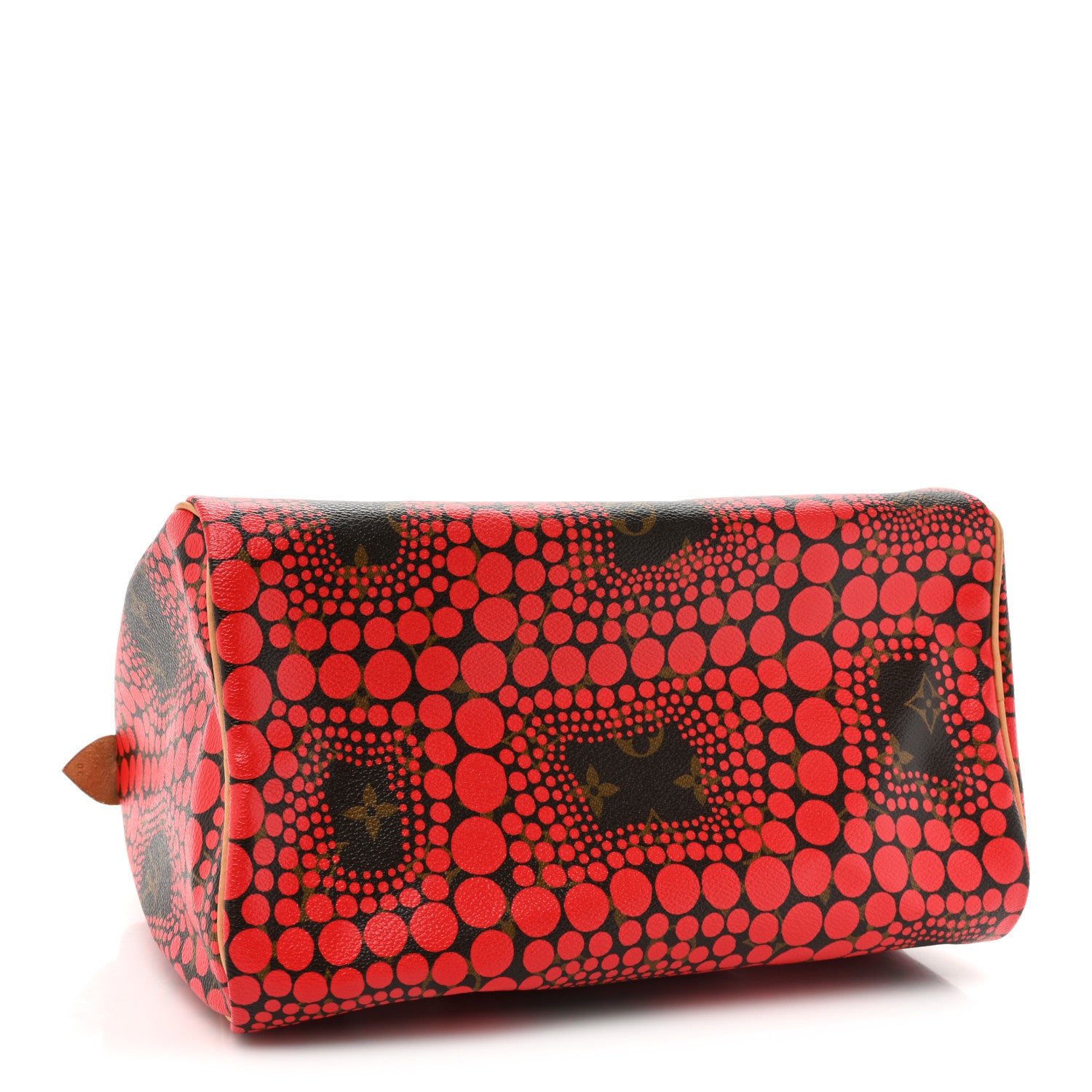 Louis Vuitton Monogram Kusama Town Speedy 30 Red 4 of 16