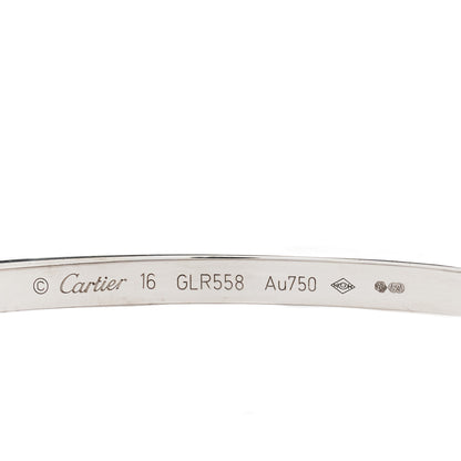Cartier 18K White Gold Small LOVE Bracelet 16 2 of 4