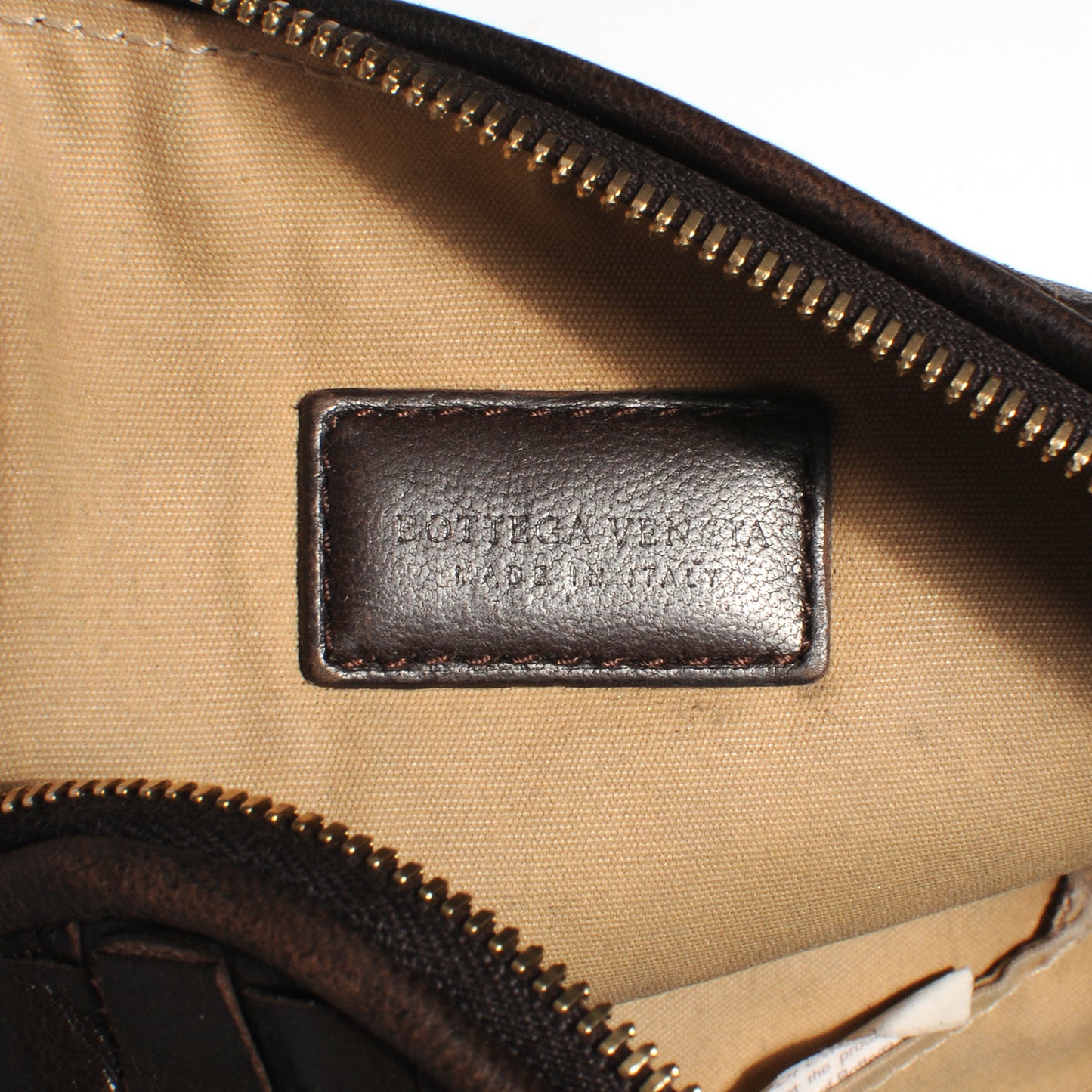 Nappa Intrecciato Small Cosmetic Case Ebano