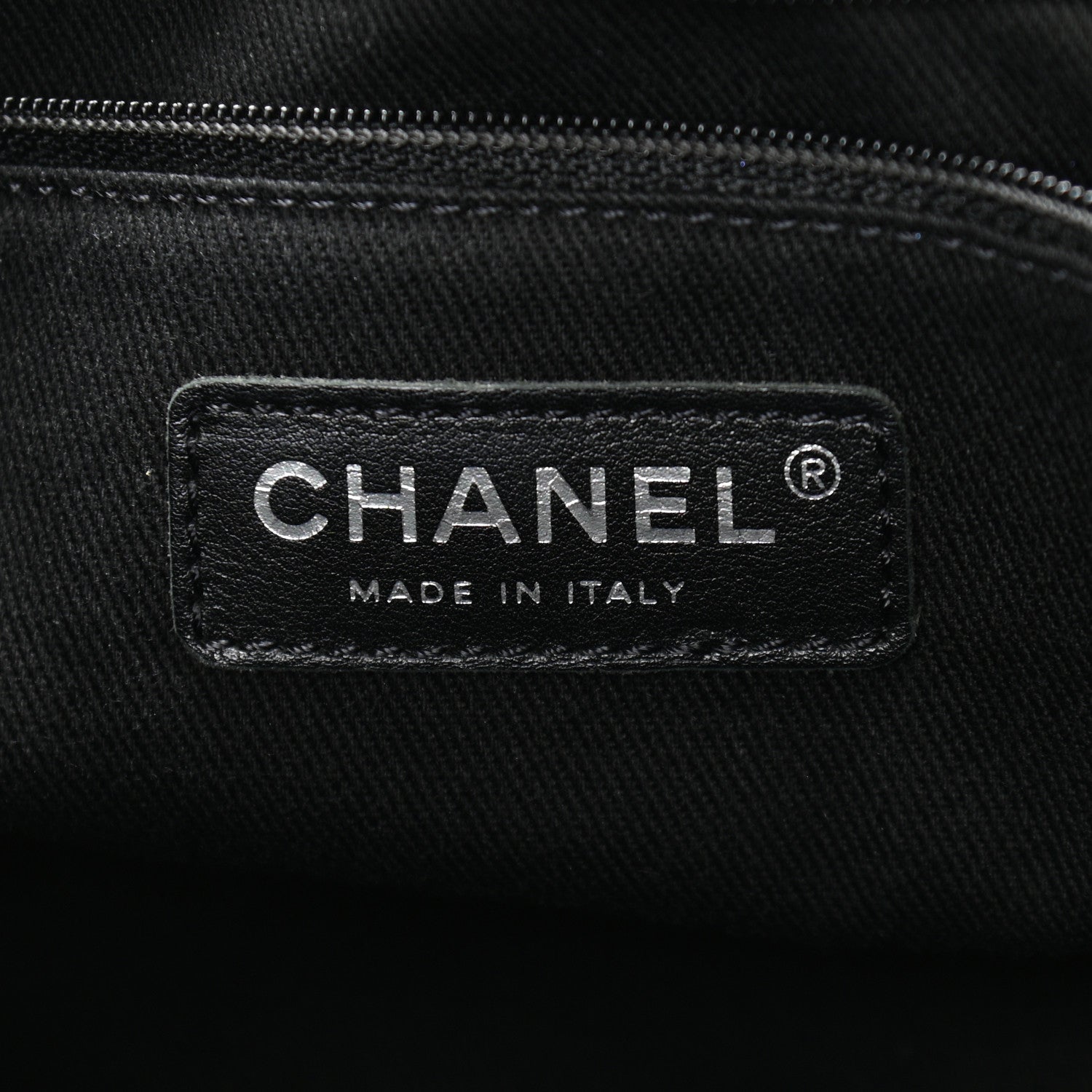Chanel Sheepskin Quilted Chain Handle Large Shopping Tote Black 6 of 10