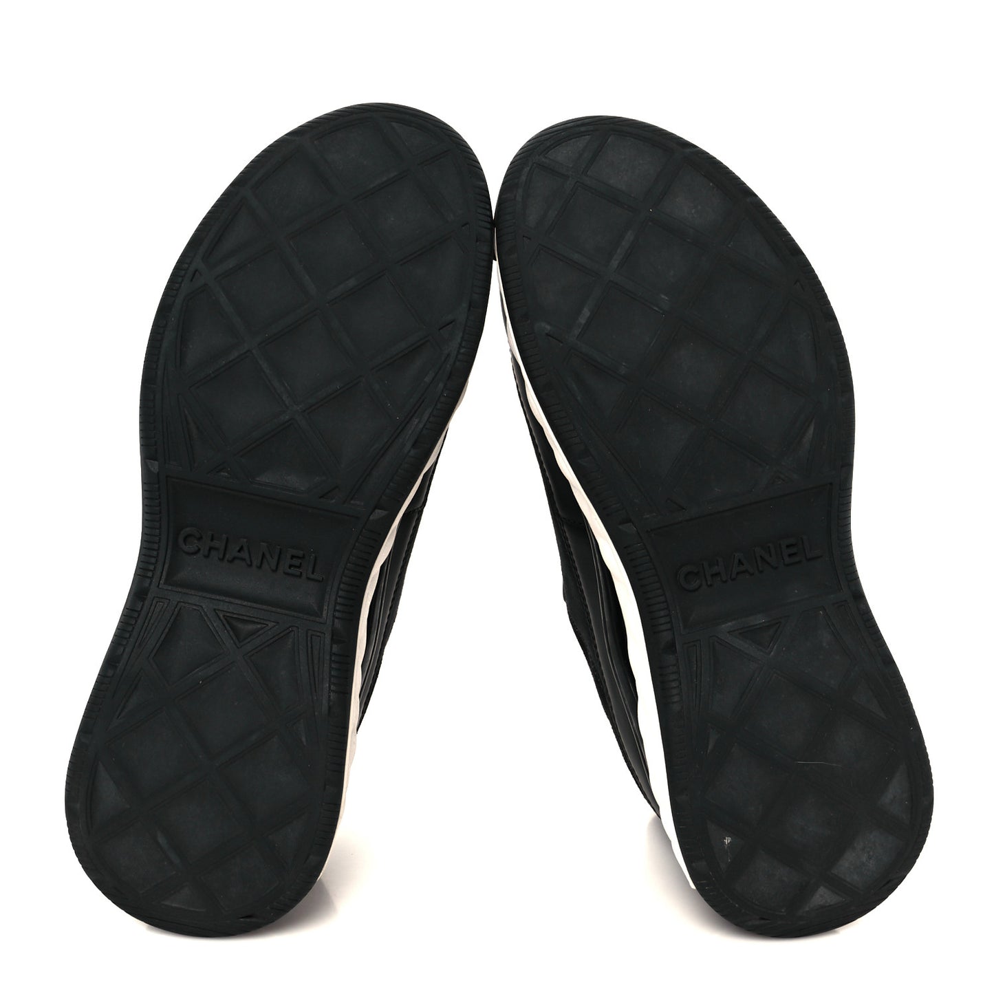 Velvet Calfskin Mixed Fibers CC Sneakers 36.5 Black
