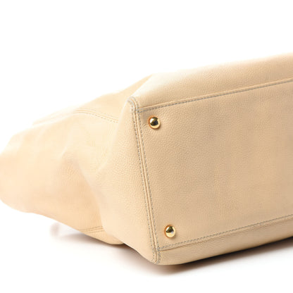 Chanel Calfskin Cerf Executive Shopper Tote Beige Clair 6 of 19