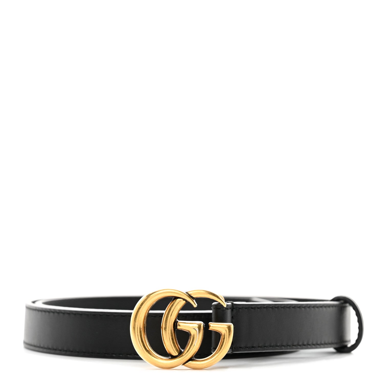 Gucci Calfskin Double G 20mm Belt 85 34 Black 1 of 8