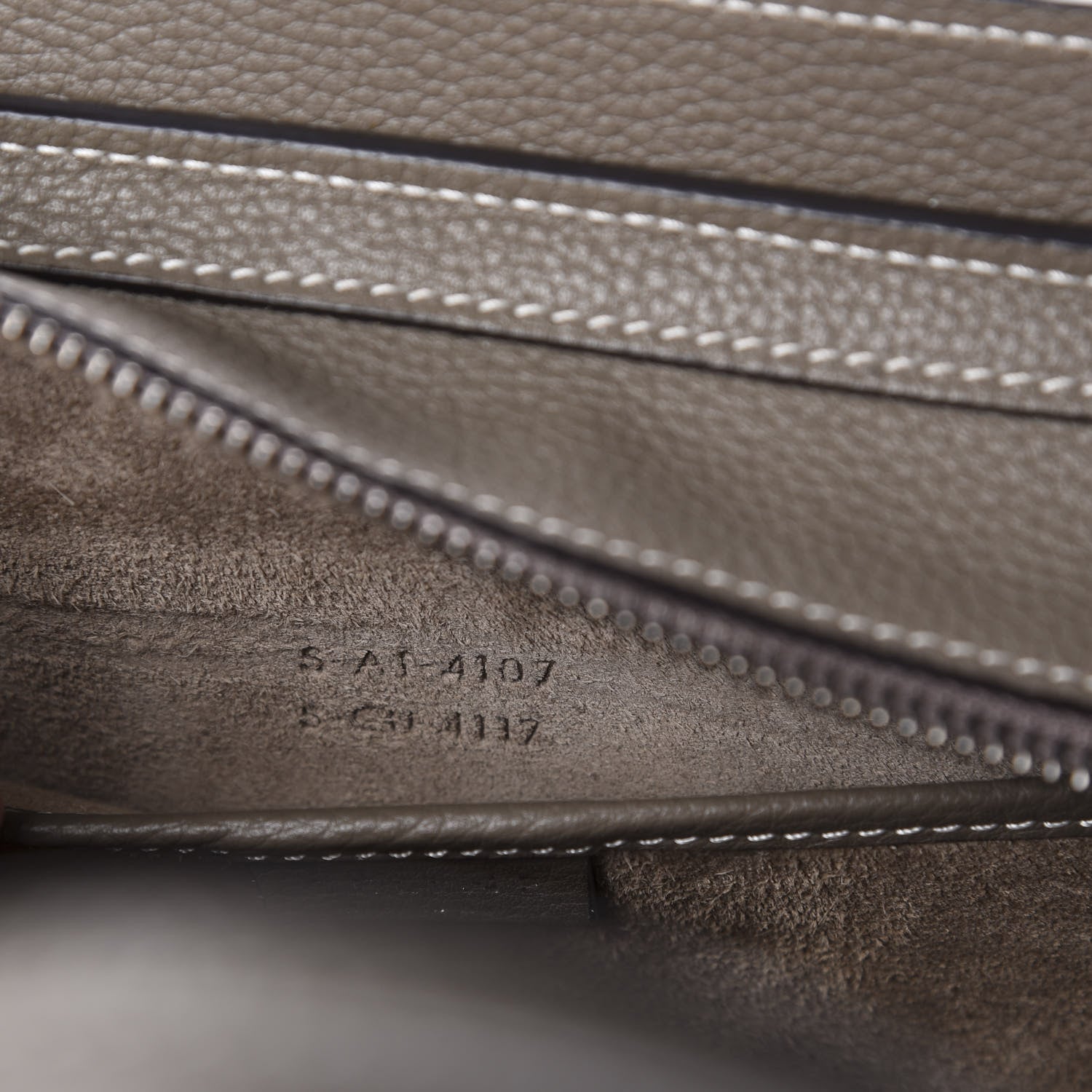 Celine Drummed Calfskin Nano Luggage Souris 10 of 12