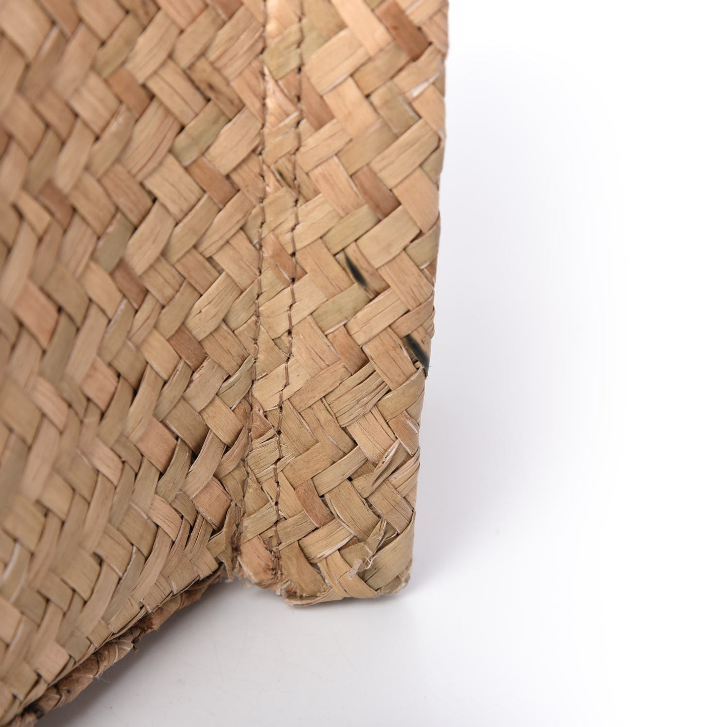 Raffia Medium Vlogo Escape Shopper Natural Black Rouge