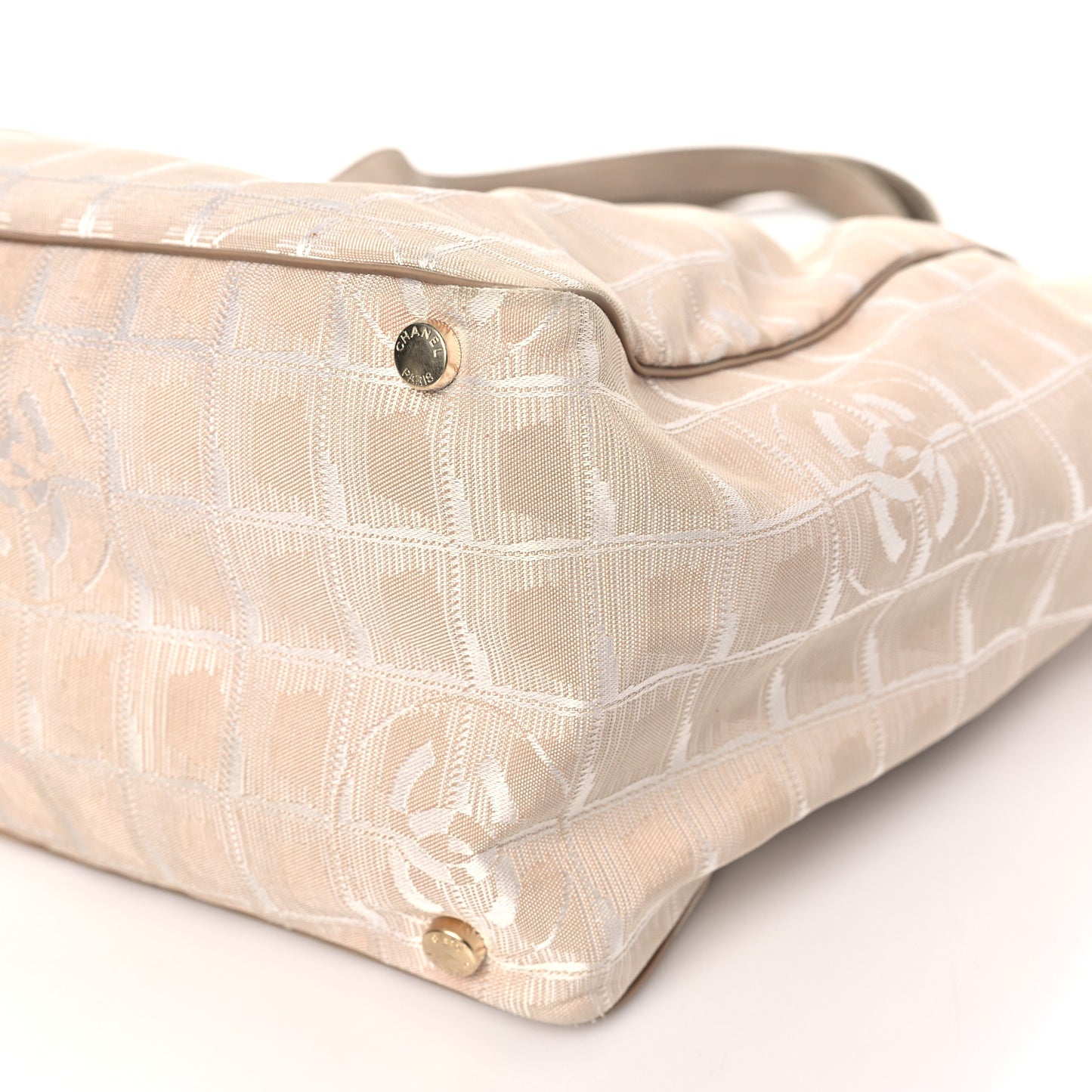 Nylon Medium Travel Tote Beige