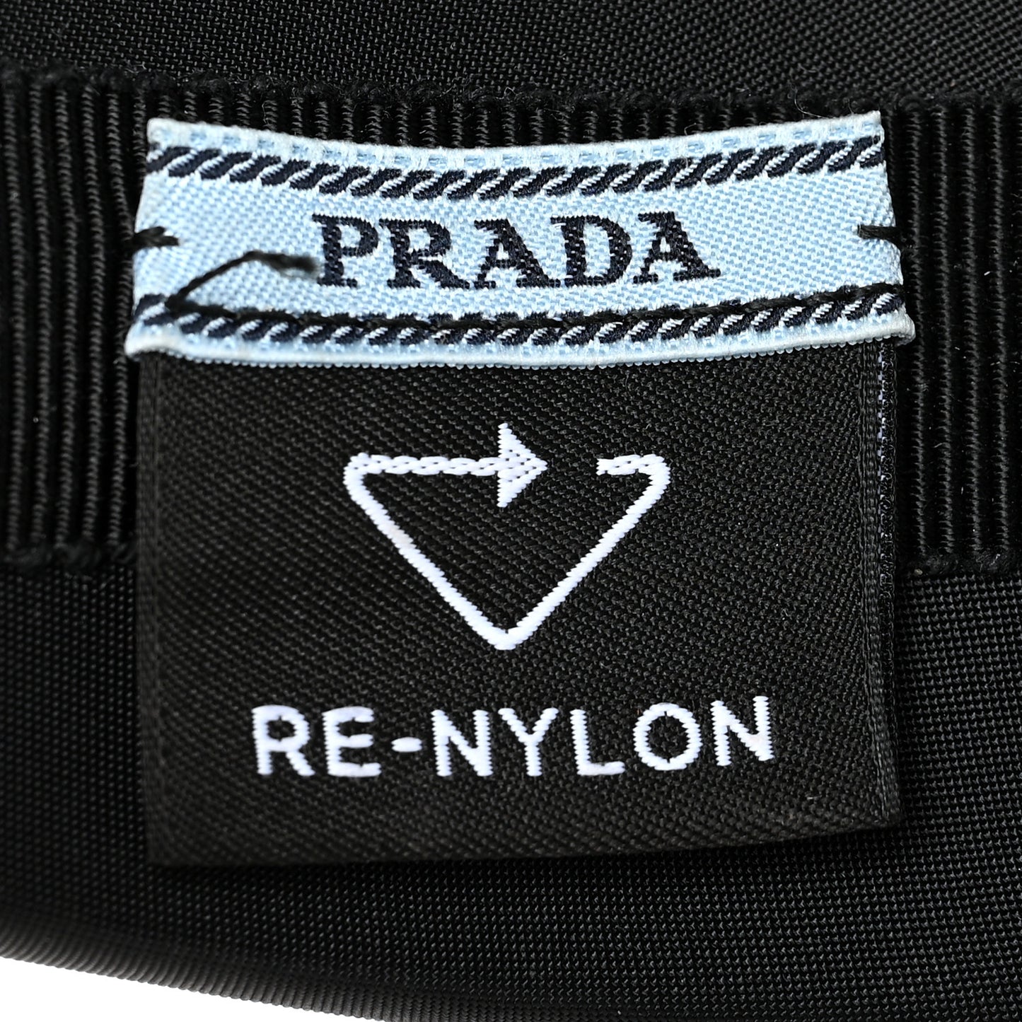 Re-Nylon Metal Triangle Logo Headband Black