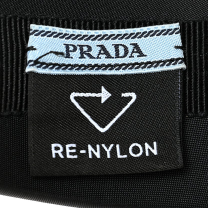 Prada Re-Nylon Metal Triangle Logo Headband Black 3 of 5