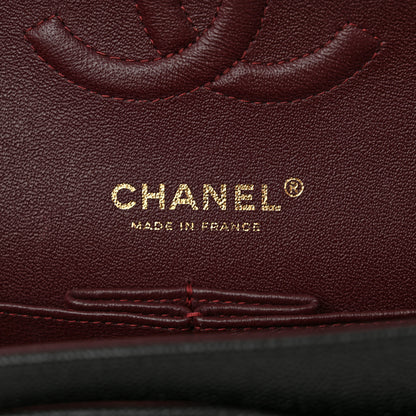 Chanel Caviar Chevron Quilted Medium Double Flap Black 6 of 11