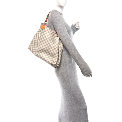 Louis Vuitton Damier Azur Graceful MM Rose Ballerine 2 of 12