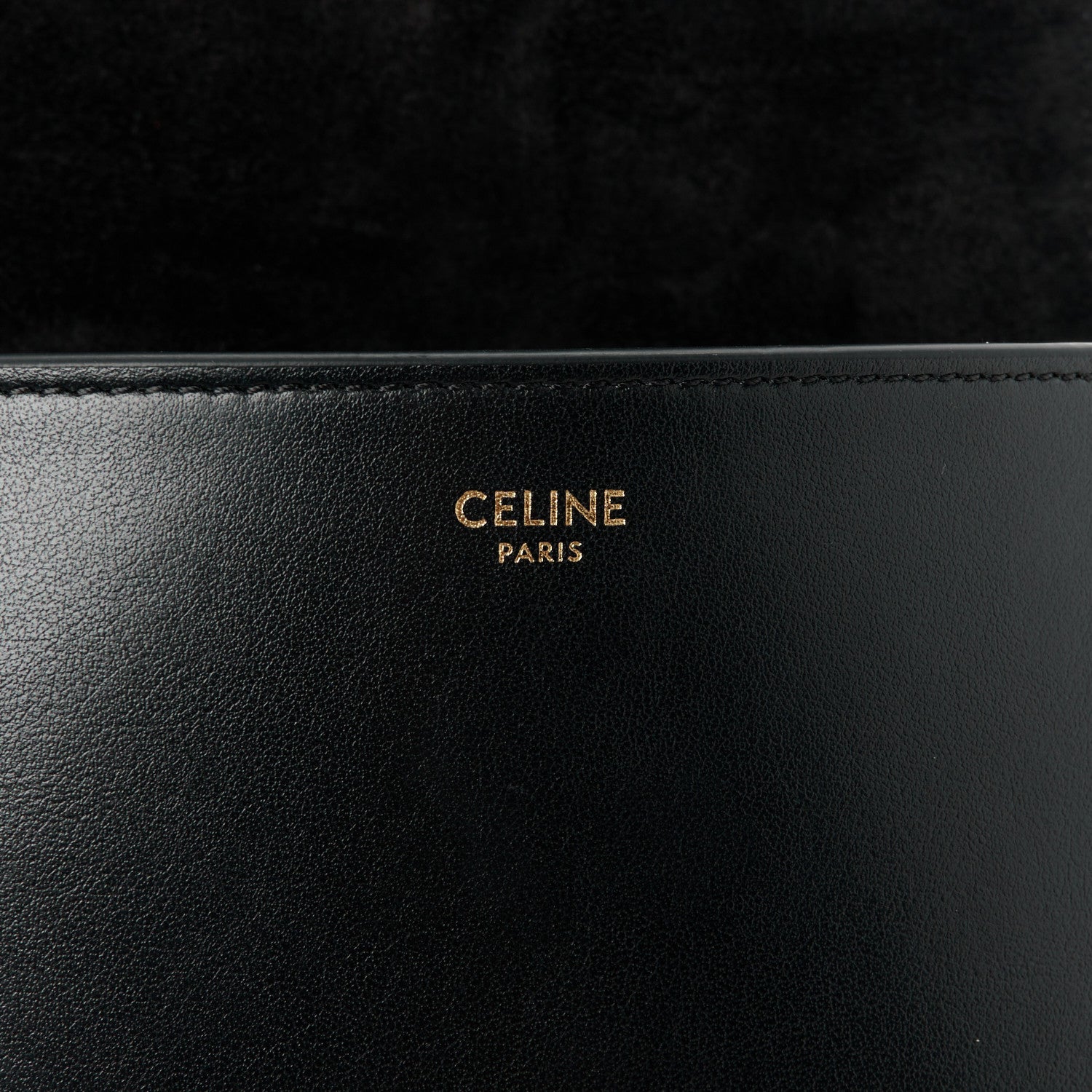 Celine Smooth Calfskin Cuir Triomphe Folco Crossbody Bag Black 6 of 12