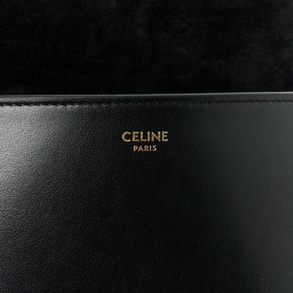 Celine Smooth Calfskin Cuir Triomphe Folco Crossbody Bag Black 6 of 12