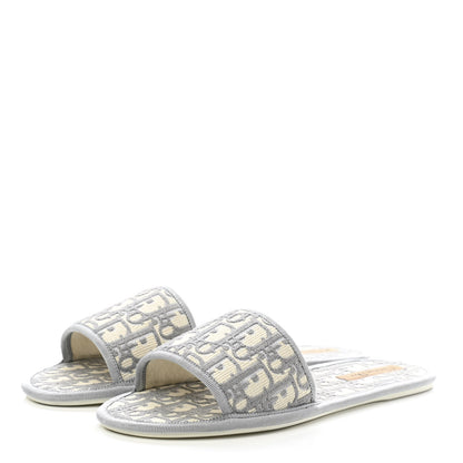 Christian Dior Velvet Oblique Chez Moi Sandal 41 Grey Stone 3 of 10