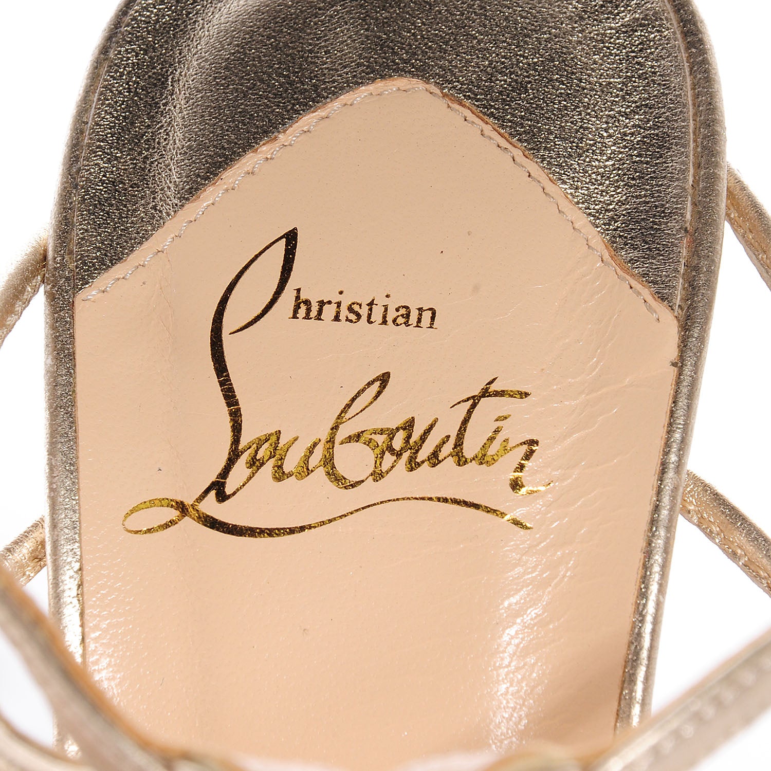Christian Louboutin Metallic Leather Salsbourg 120 Sandals 37.5 Gold 7 of 7