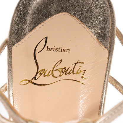 Christian Louboutin Metallic Leather Salsbourg 120 Sandals 37.5 Gold 7 of 7