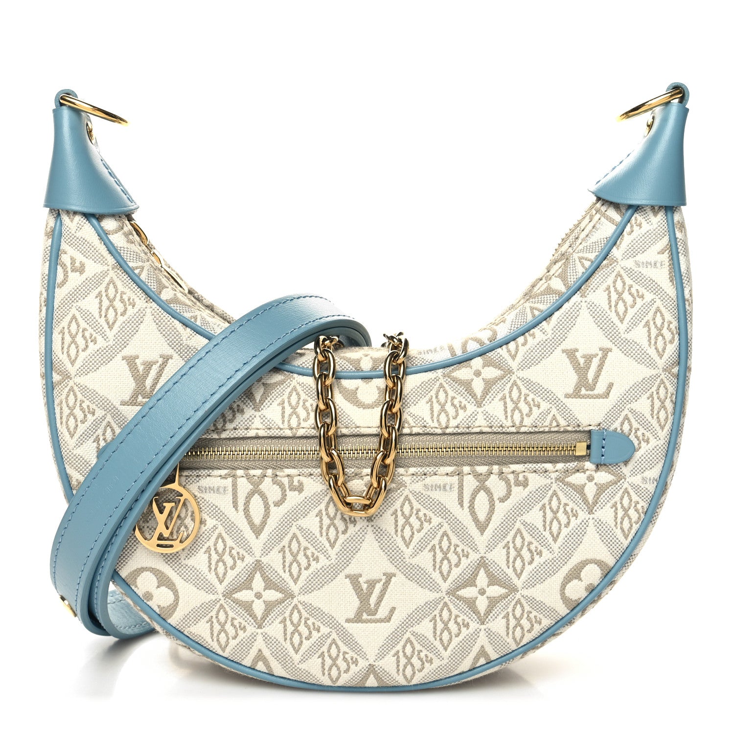 Louis Vuitton Jacquard Since 1854 Loop White Blue 1 of 9