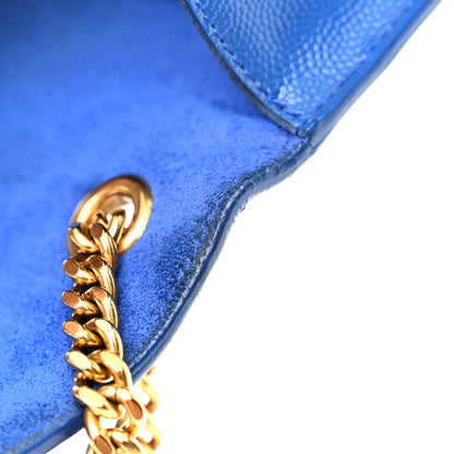 Saint Laurent Grain De Poudre Small Classic Monogram Kate Satchel Royal Blue 15 of 16