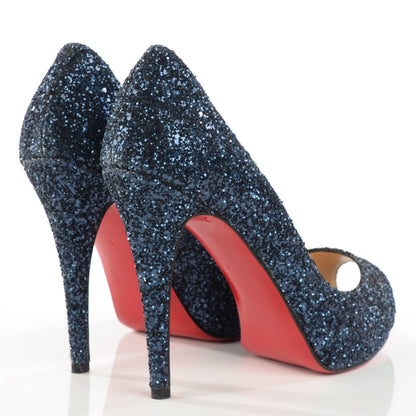 Christian Louboutin Glitter Very Prive 120 Pumps 39 Blue 4 of 7