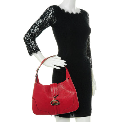 Gucci Leather Junco Small Hobo Red 2 of 7