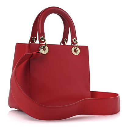 Christian Dior Calfskin Niki De Saint Phalle Medium Supple Lady Dior Red 3 of 15