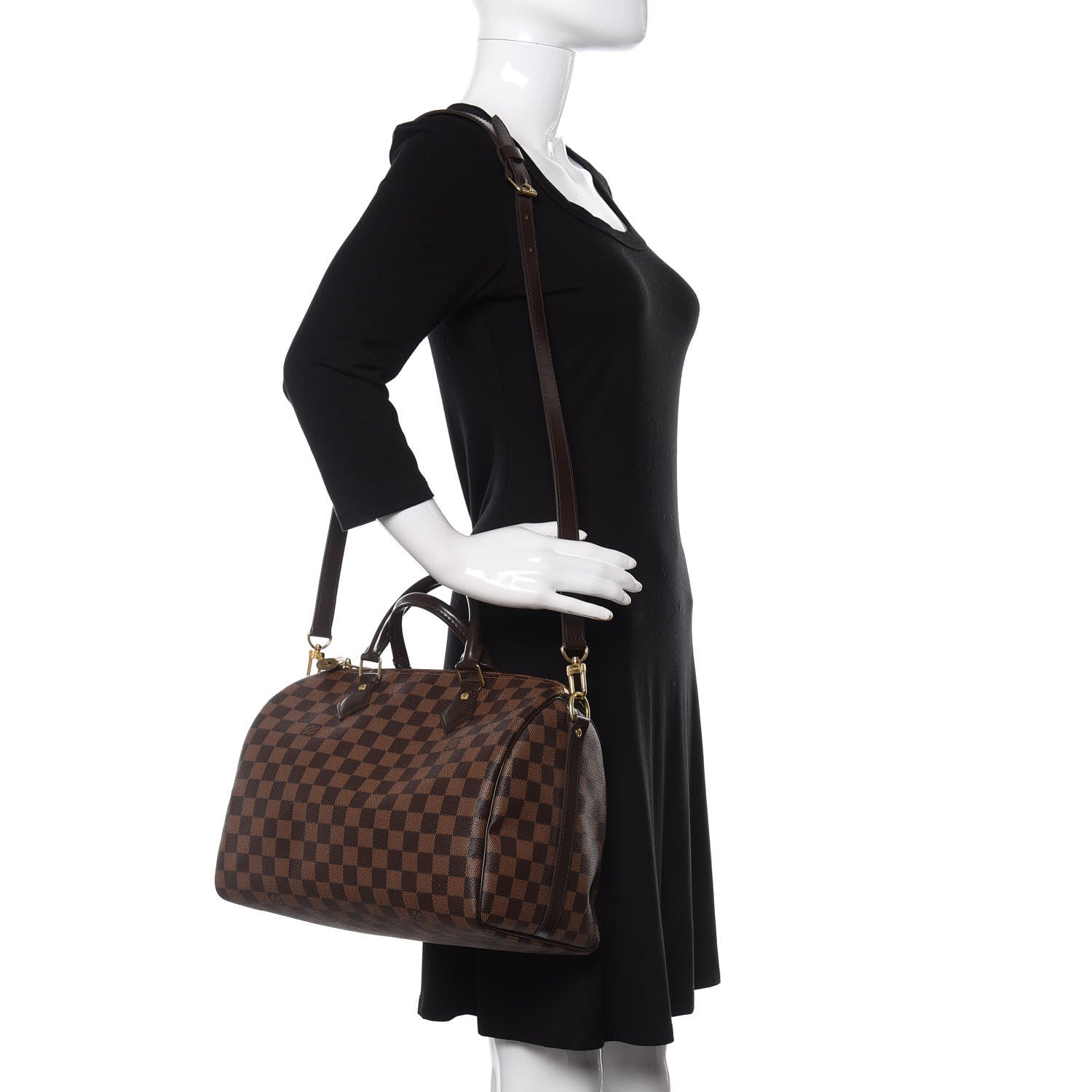 Louis Vuitton Damier Ebene Speedy Bandouliere 30 2 of 10