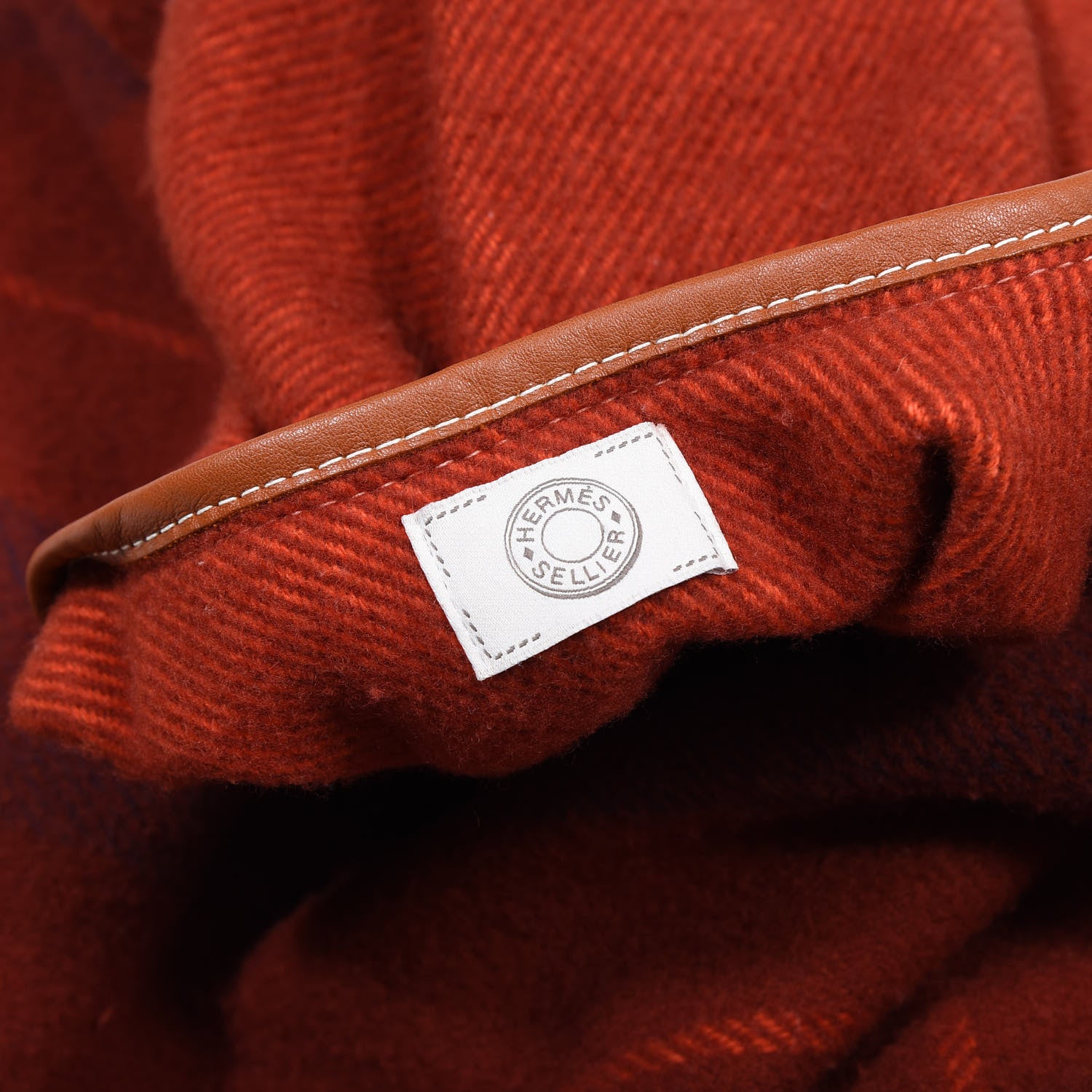 Hermes Merino Wool Cashmere Rocabar Poncho Rouge H 3 of 3