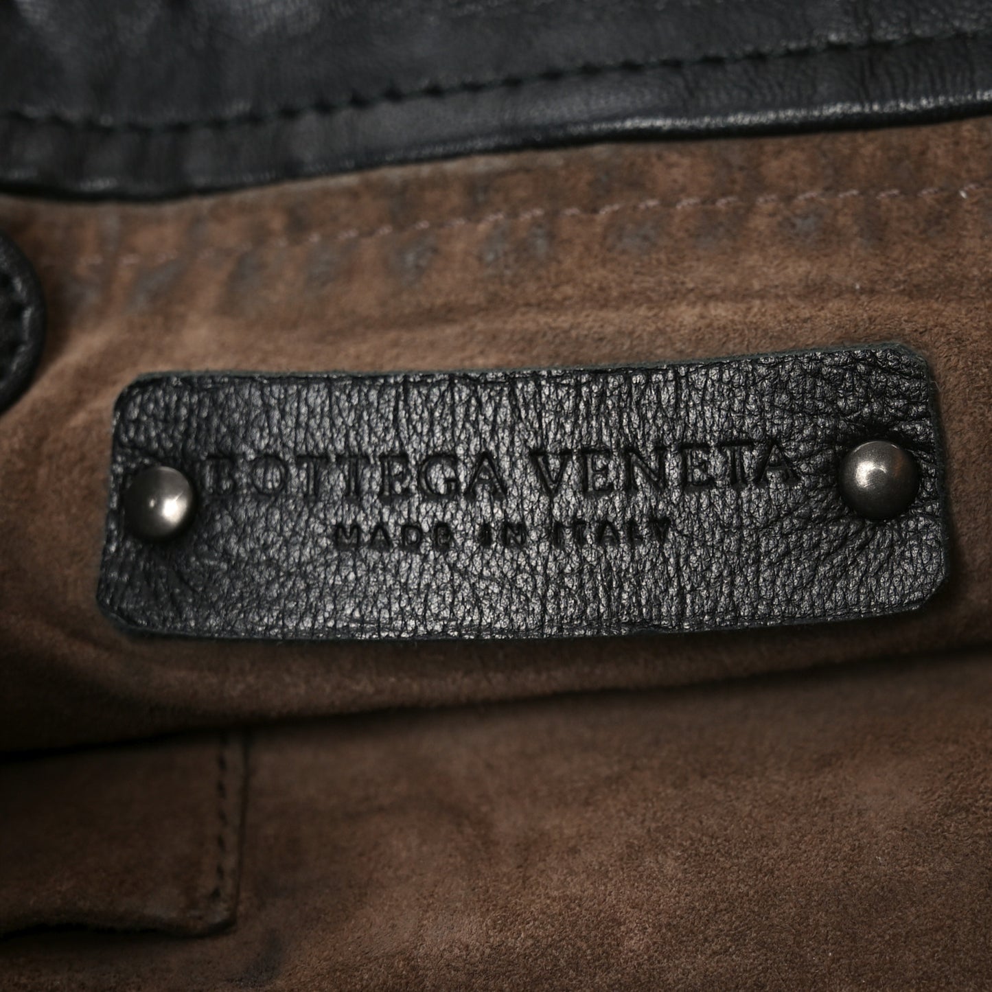 Nappa Intrecciato Bucket Bag Black