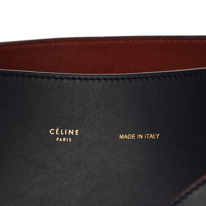 Celine Soft Calfskin Medium Belt Cabas Phantom Navy Blue 5 of 8