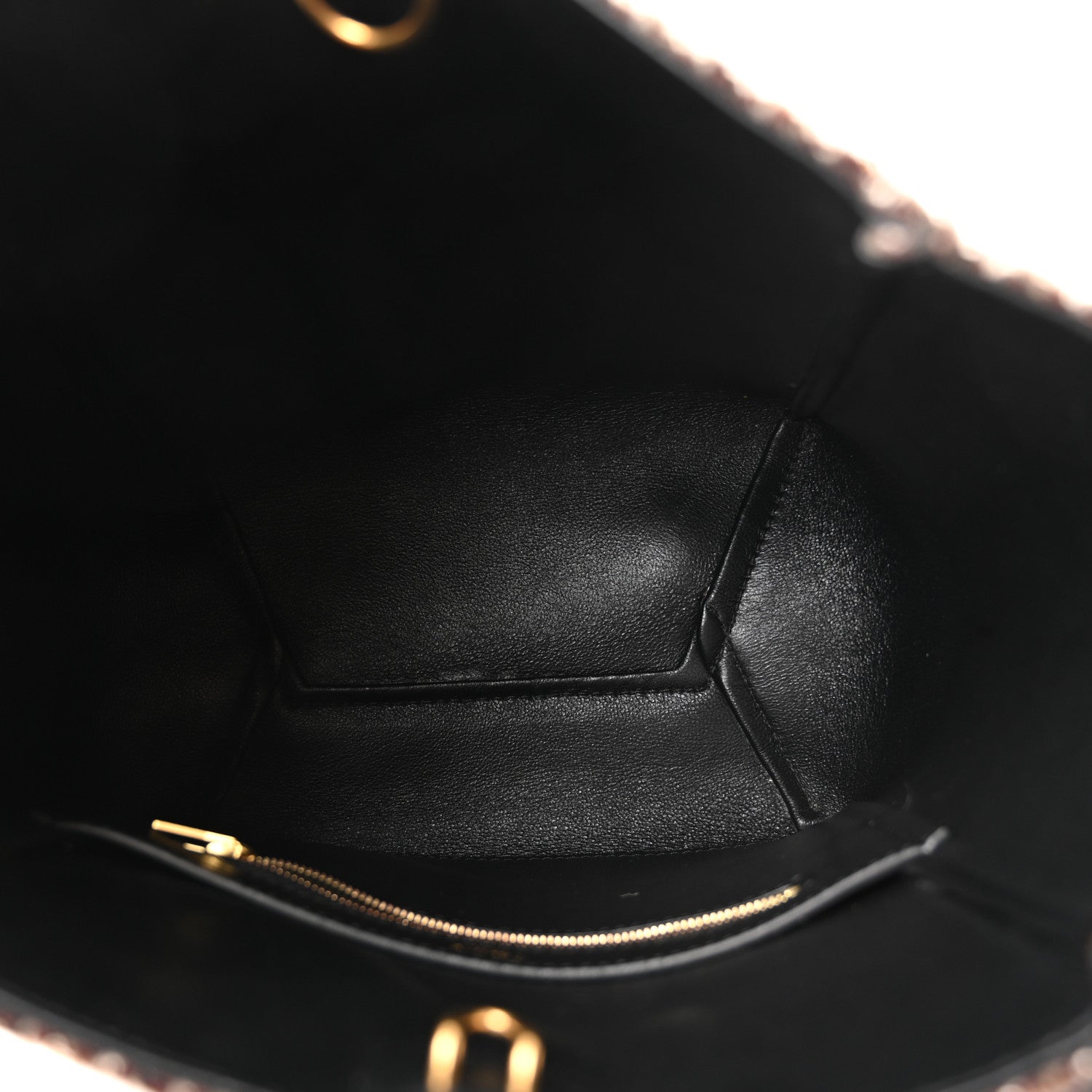 Celine Tweed Small Sangle Bucket Bag Beige 12 of 34