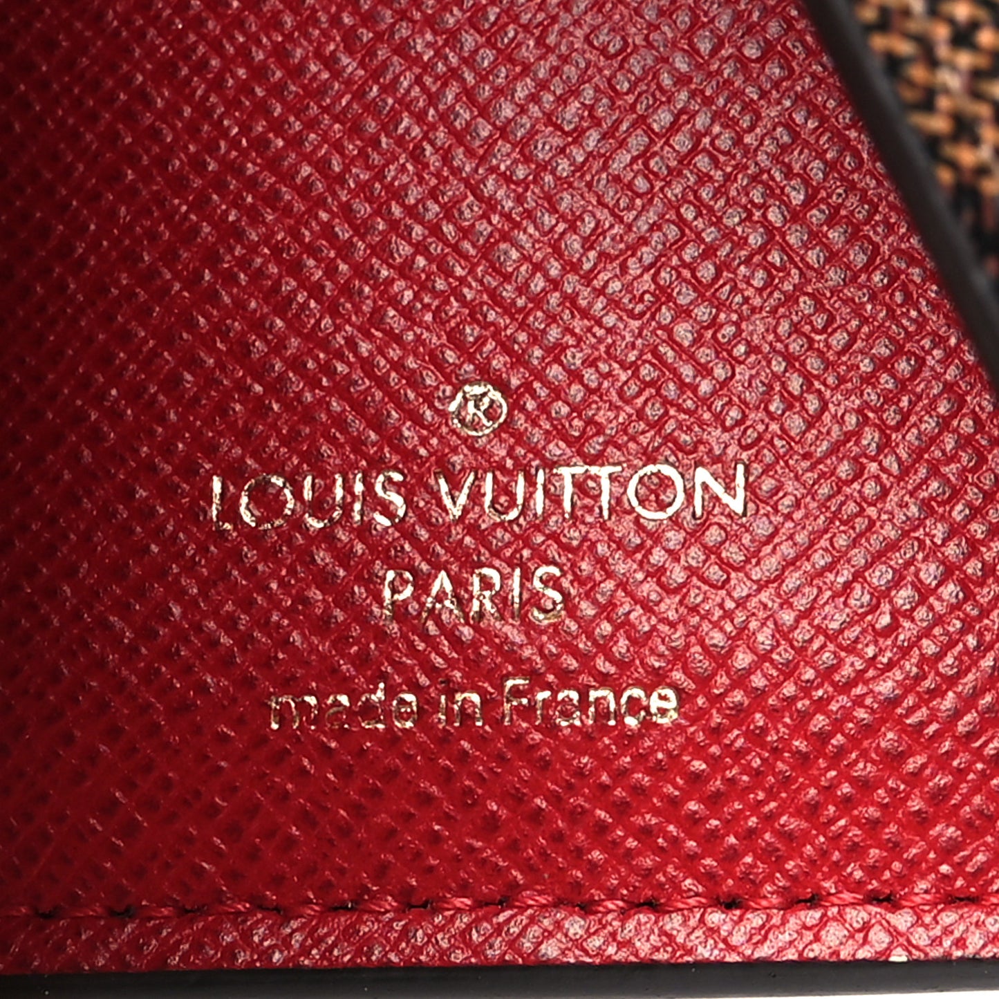 Damier Ebene Victorine Wallet Red