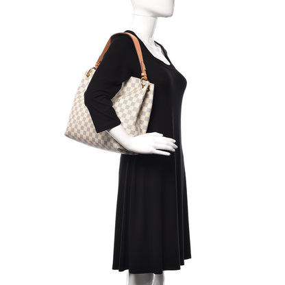 Louis Vuitton Damier Azur Graceful PM Rose Ballerine 2 of 14