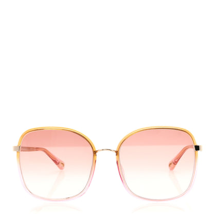Chloe Oversized Square Sunglasses CH0031S Yellow Orange Pink 2 of 8