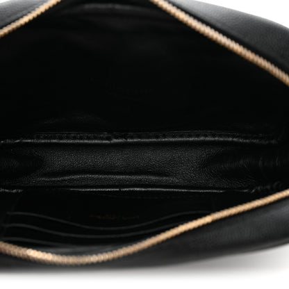 Saint Laurent Grain De Poudre Matelasse Monogram Mini Lou Camera Bag Black 5 of 10