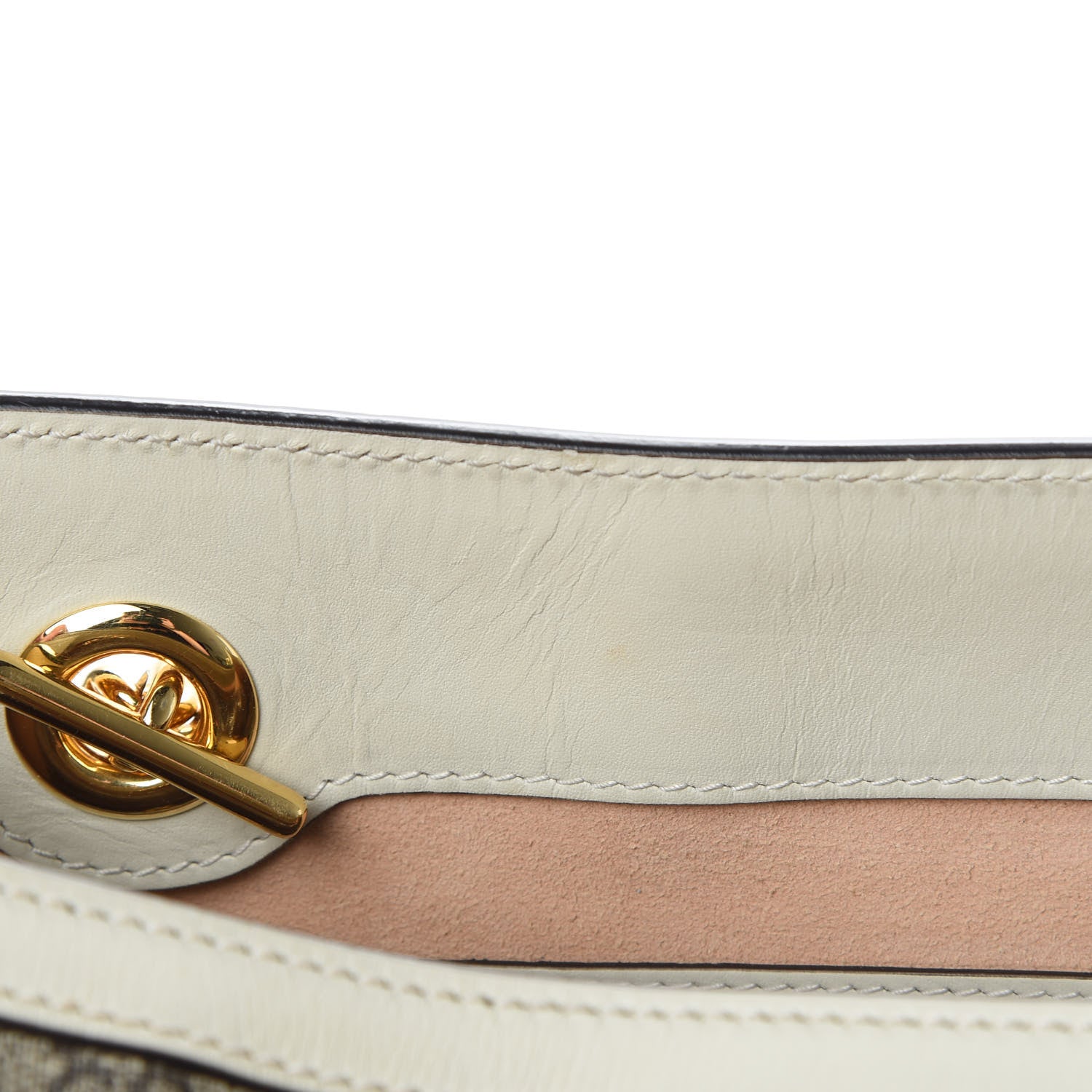 Gucci GG Supreme Monogram Medium Padlock Tote White 12 of 13