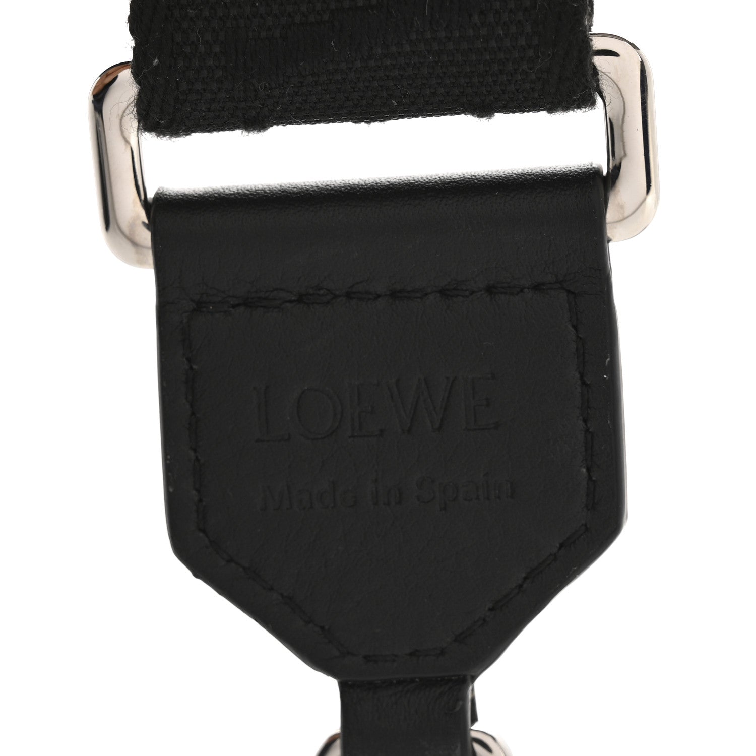 Loewe Calfskin Jacquard Webbing Anagram Strap Black 3 of 7