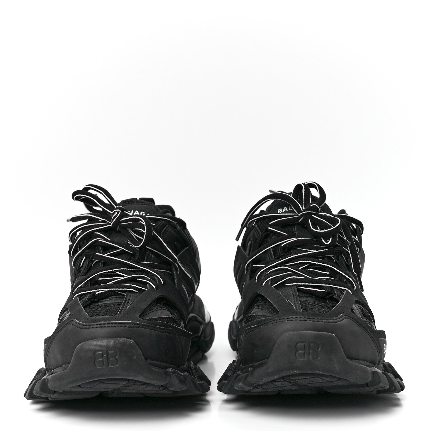 Balenciaga Mesh Nubuck Effect Fabric LED Womens Track Sneakers 38 Black 2 of 9