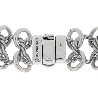 David Yurman Sterling Silver 18K Yellow Gold Blue Topaz 16mm Choker Necklace 4 of 4