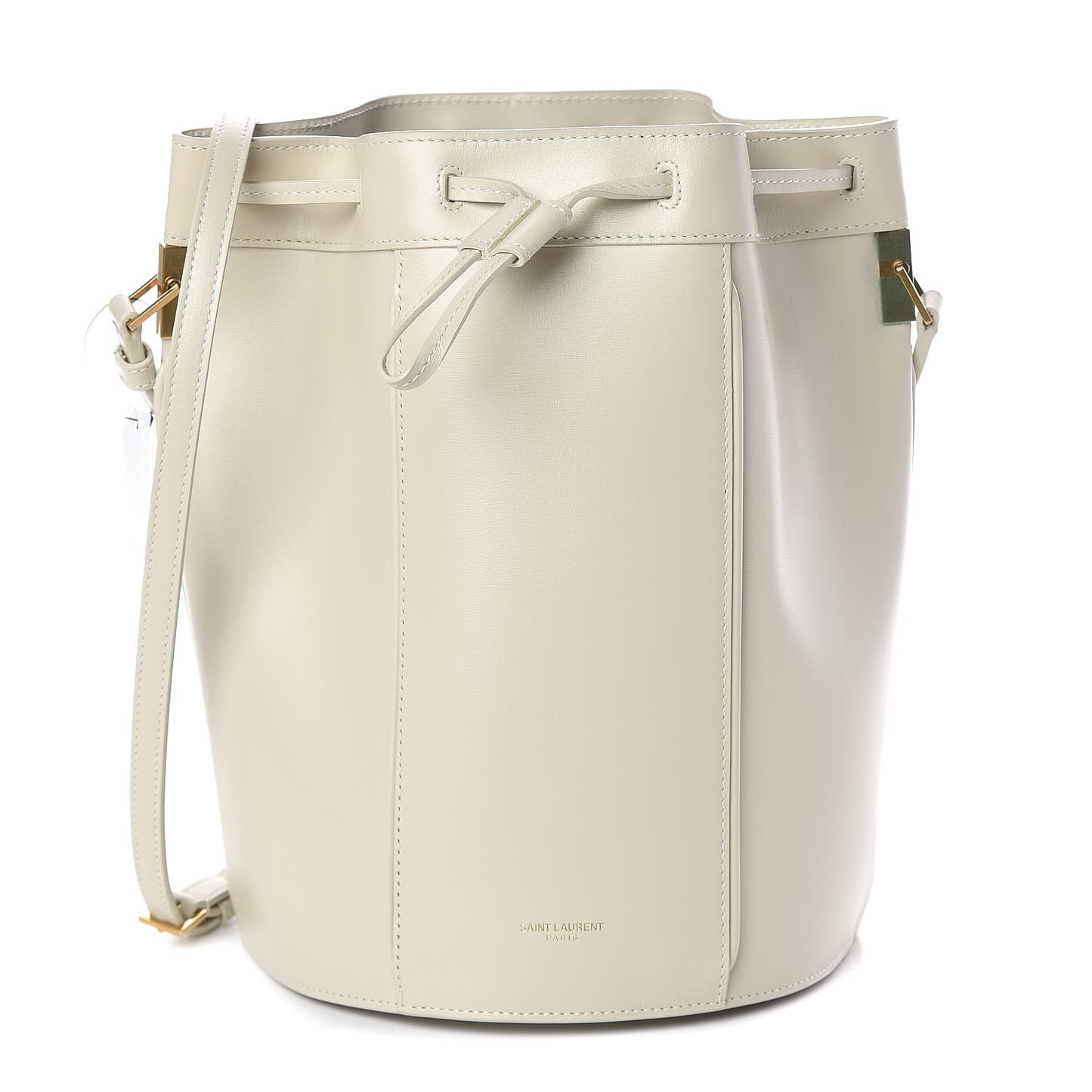 Smooth Calfskin Medium Talitha Bucket Bag Vintage White