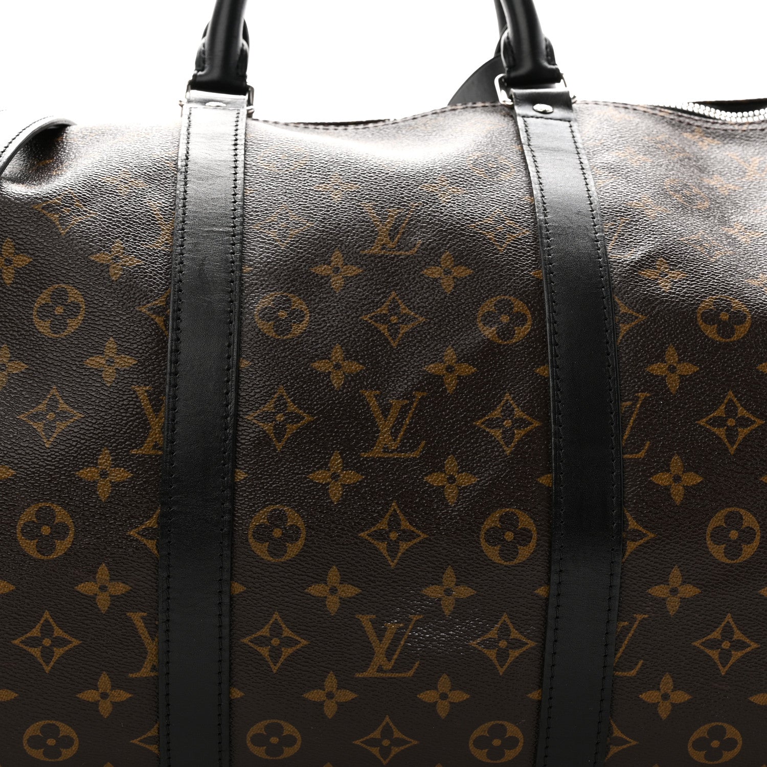 Louis Vuitton Monogram Macassar Keepall Bandouliere 55 7 of 14