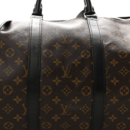 Louis Vuitton Monogram Macassar Keepall Bandouliere 55 7 of 14