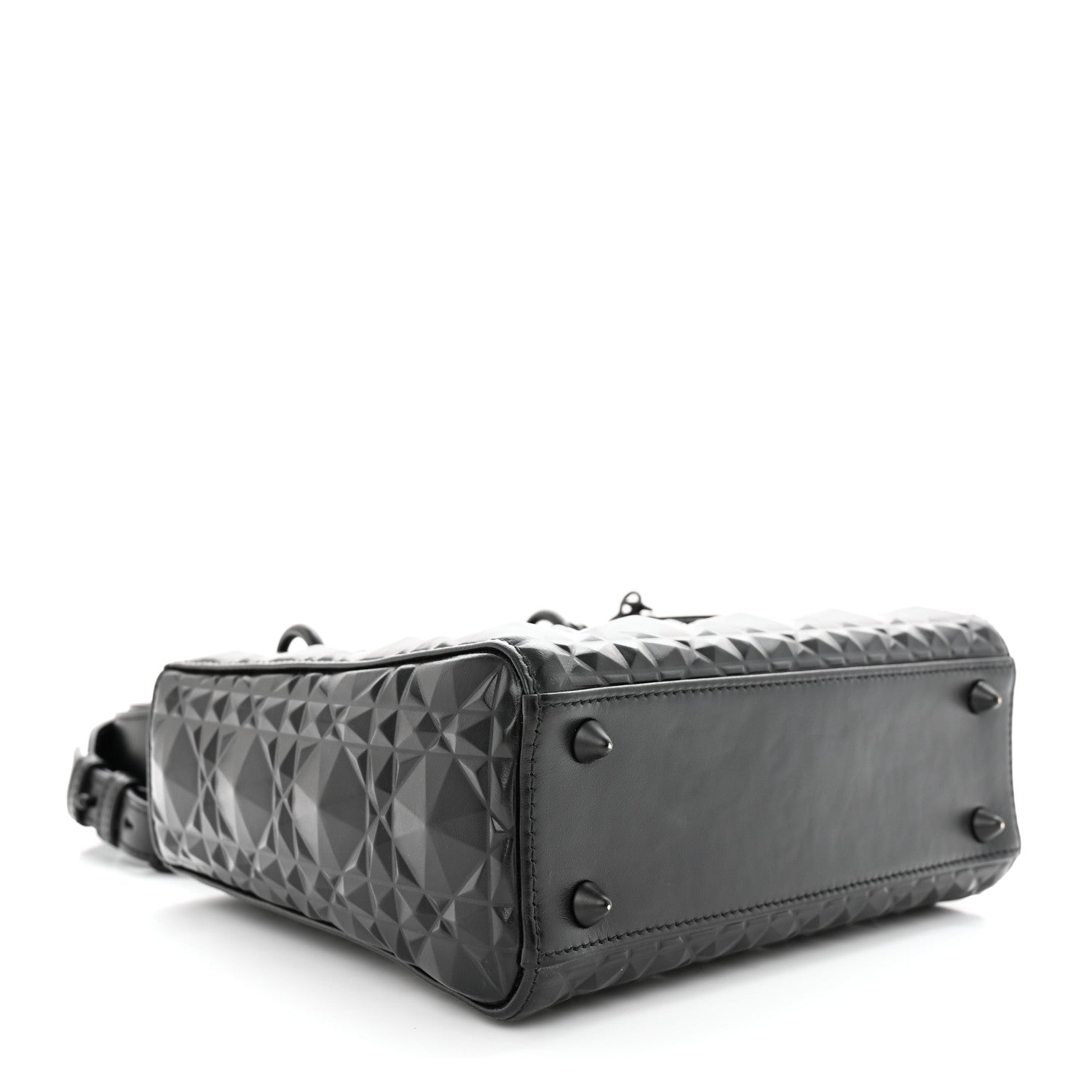 Christian Dior Calfskin Cannage Diamond Small My ABCDior Lady Dior Black 4 of 11