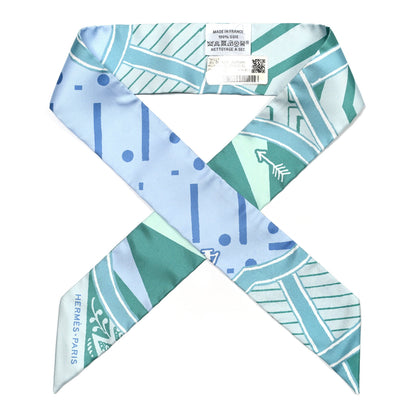 Hermes Silk Jeu de Soie Uniforme Twilly Aqua Celadon Ciel 1 of 5