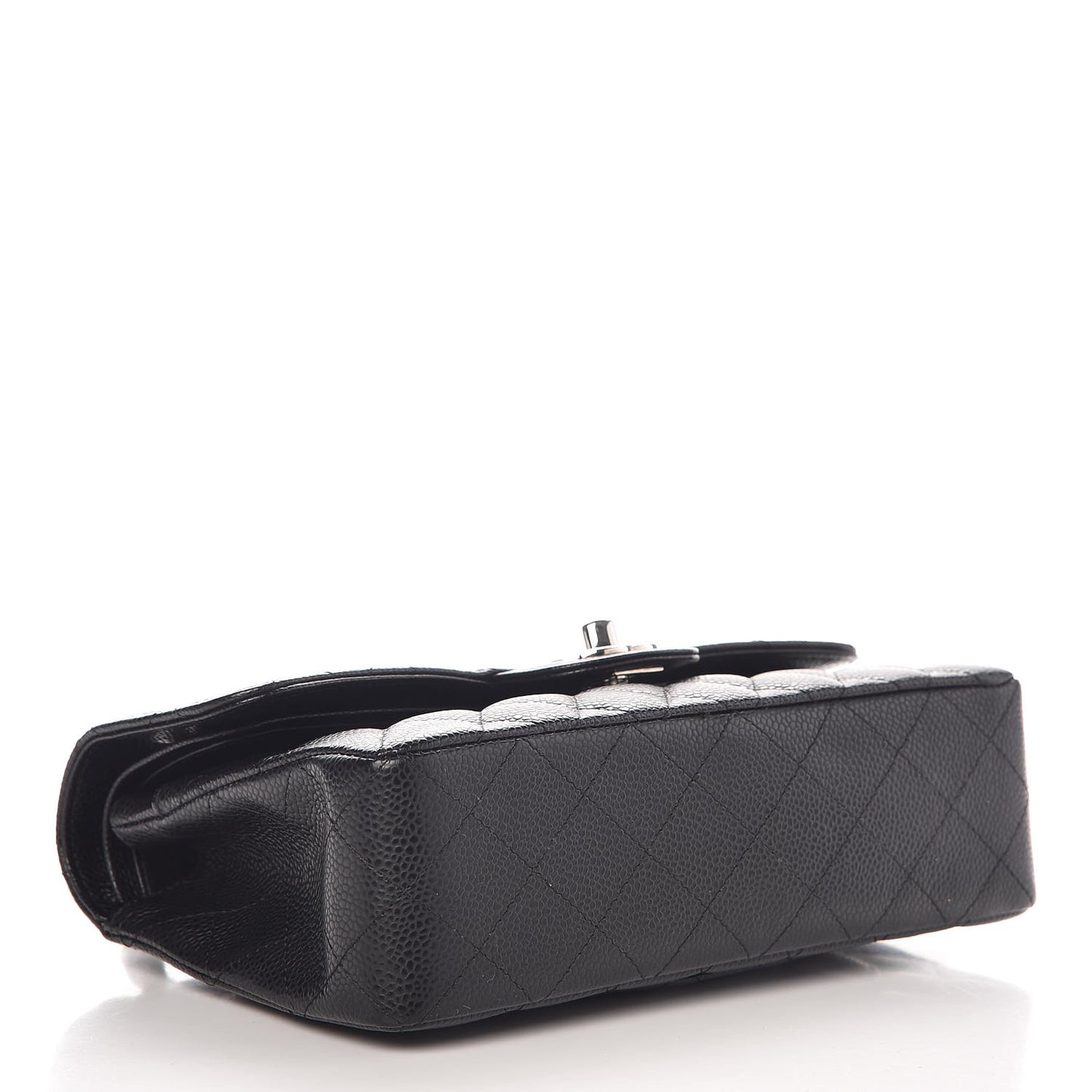 Caviar Quilted Small Double Flap Black