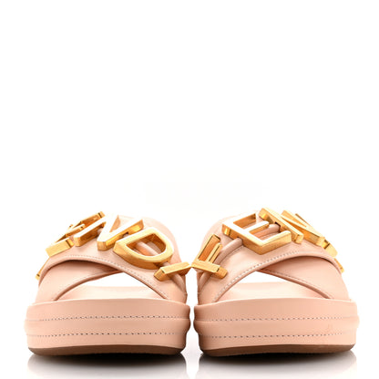 Fendi Vitello Womens Fendigraphy Slide Sandals 36 Light Rose 3 of 11