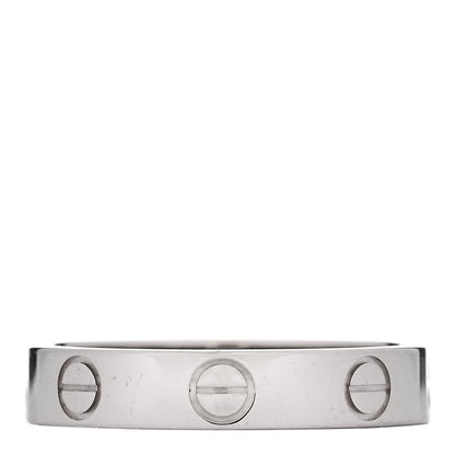 Cartier 18K White Gold 3.5mm LOVE Wedding Band Ring 51 5.75 3 of 4