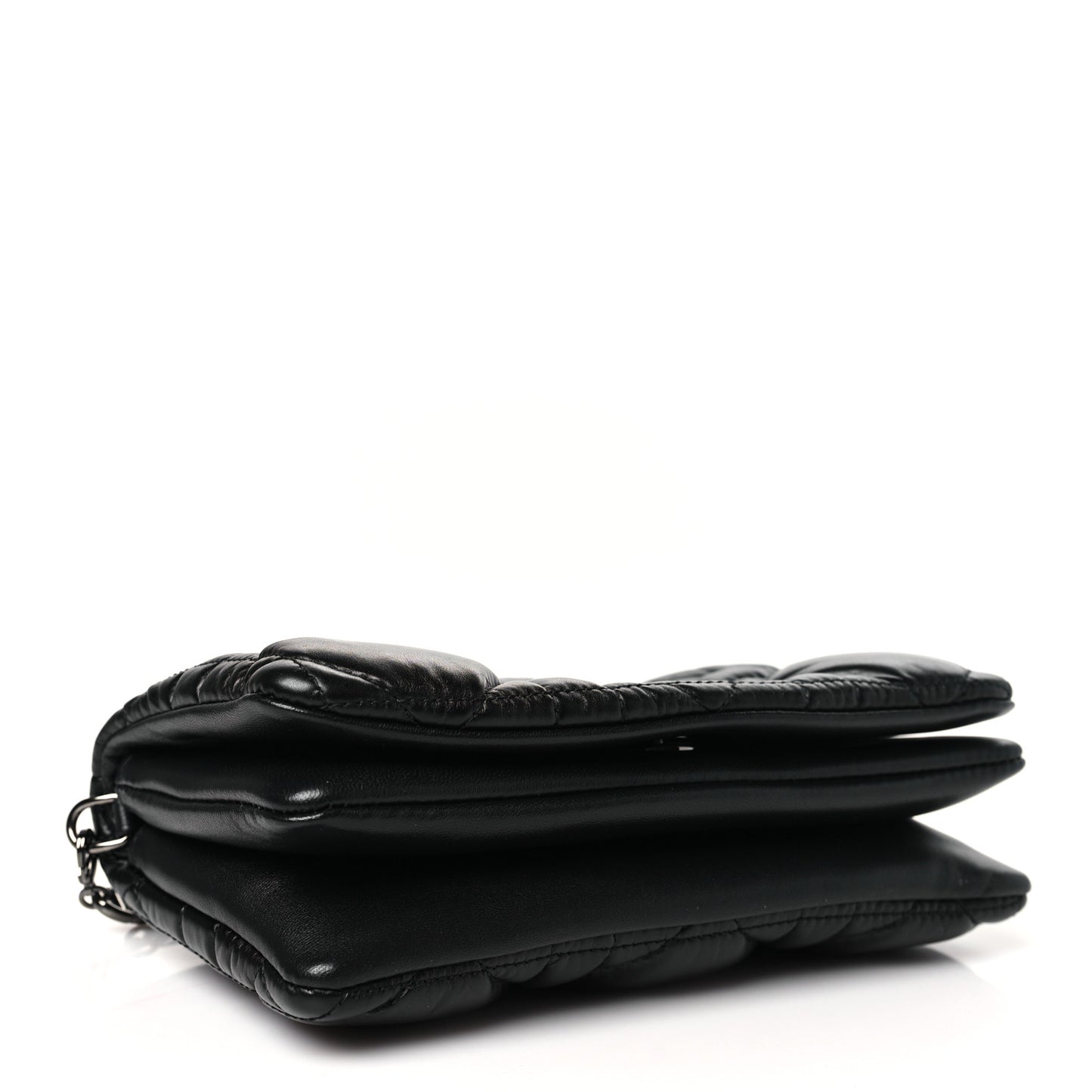 Calfskin Macrocannage Mini Caro Bag Black