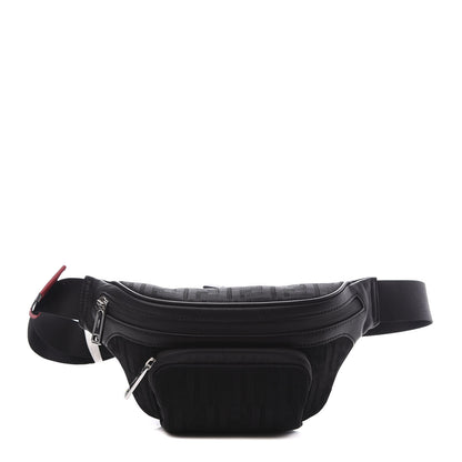 Fendi Neoprene Mesh Vitello Grace FF Pocket Belt Bag Black 1 of 10