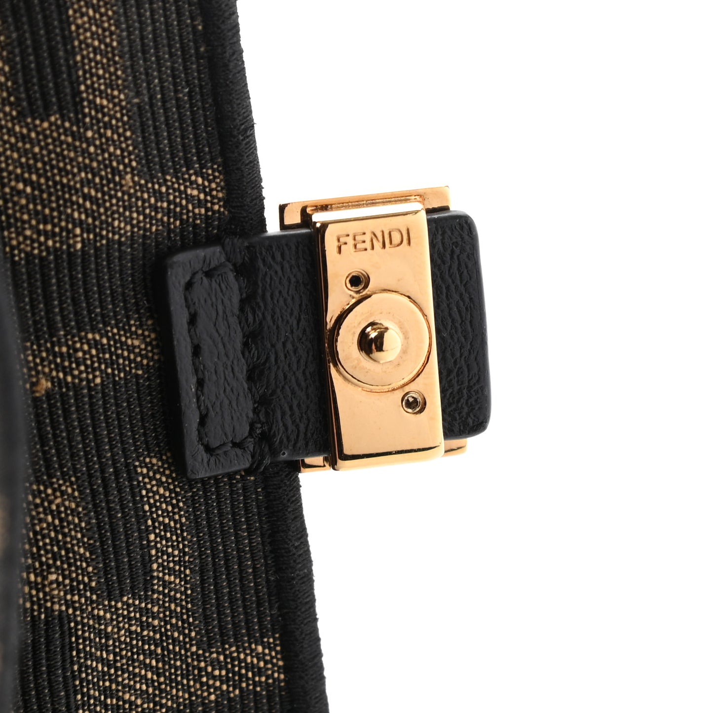 Fabric Jacquard FF 1974 Nano Baguette Charm Tobacco Moro Black
