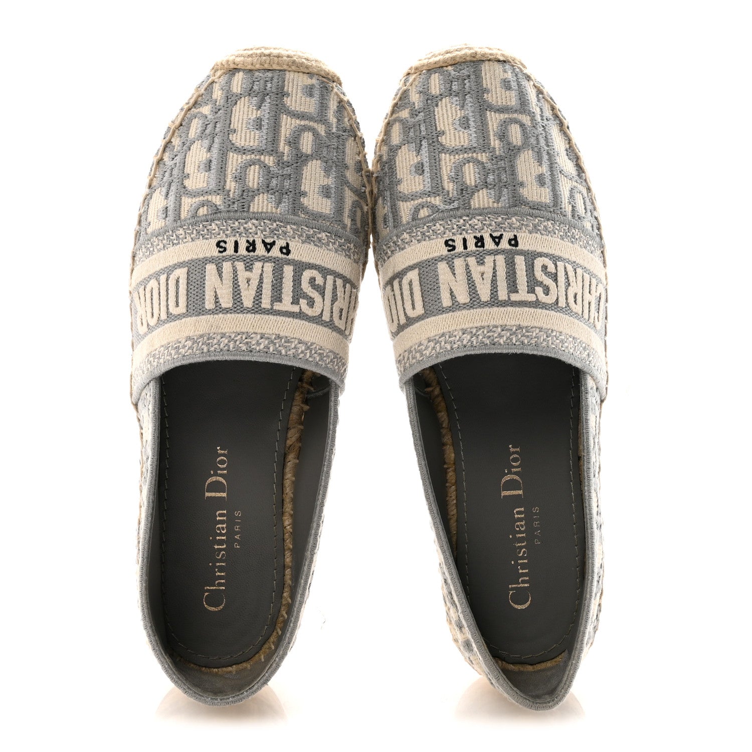 Christian Dior Oblique Embroidered Granville 15mm Espadrilles 35.5